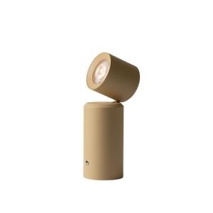Lampe de Table métal beige 6.5x6.5x19cm