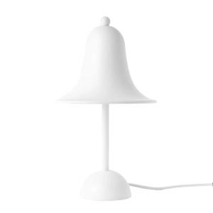 Lampe de table métal blanc mat D.18cm H30cm