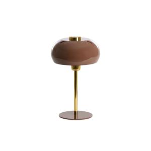 Lampe de table métal brun et doré