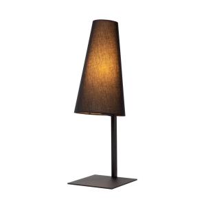 Lampe de table métal lin noir