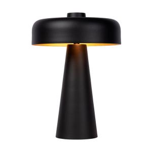 Lampe de table métal noir et or 30x30x30