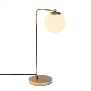 Lampe de table minimaliste en cuivre avec sphère en verre o…