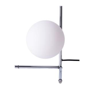 Lampe de table moderne avec globe en verre Ø15 cm, E27, chr…
