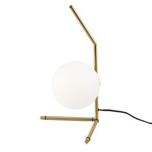 Lampe de table moderne avec globe en verre Ø15 cm, E27, dor…