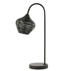 Lampe de table noir métal 27x20x61cm