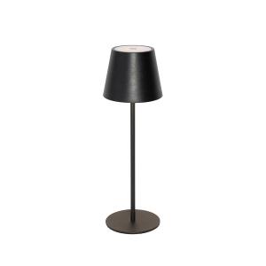 Lampe de table noire LED dimmable rechargeable IP54