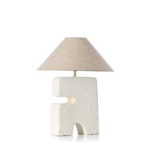 Lampe de table papier mâché blanc 55x55x65cm