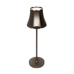 Lampe de table rétro bronze foncé rechargeable IP44