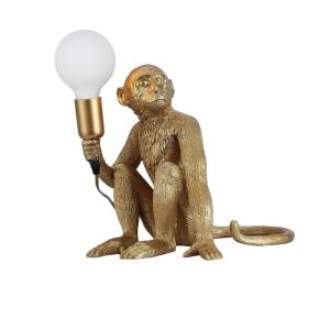 Lampe de table singe en résine style industriel, E27, dorée…
