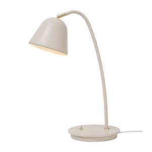 Lampe de table vintage beige avec détails en laiton