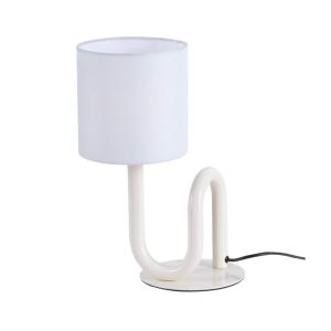 Lampe de table Wama en métal blanc