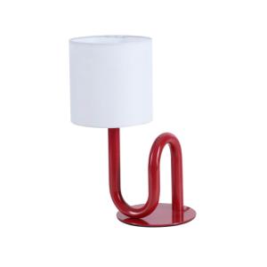 Lampe de table Wama en métal rouge