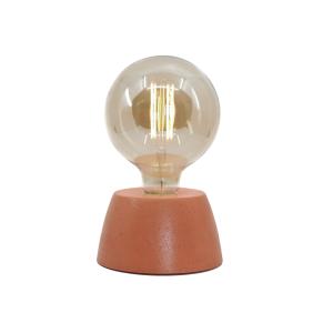 Lampe dôme en béton orange fabrication artisanale