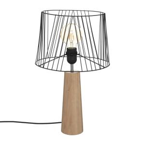 Lampe droite esprit contemporain métal noir 46 cm