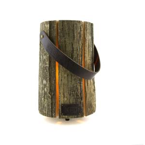 Lampe en bois de Frêne avec écorce