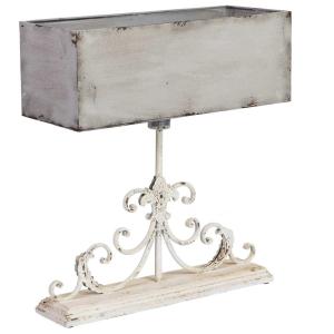 Lampe en bois et métal gris avec finition antique 50x20x56h…