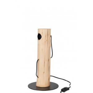 Lampe en bois naturel 21x21x39 cm