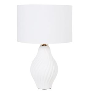 Lampe en céramique effet torsadé et abat-jour en polyester…