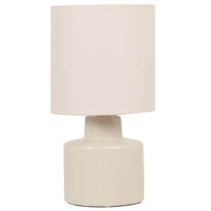 Lampe en céramique et abat-jour beige rosé