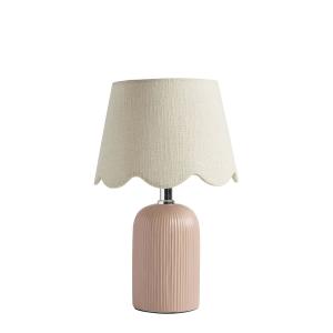 Lampe en céramique et abat-jour en lin ⌀ 18,5 x 28,5 cm