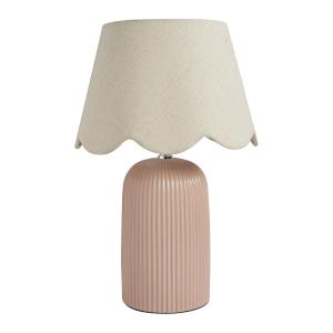 Lampe en céramique et abat-jour en lin ⌀ 26,5 x 41,5 cm