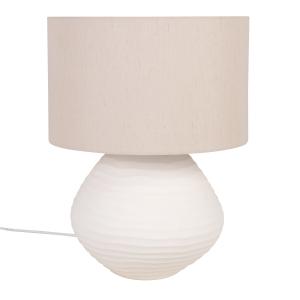 Lampe en céramique et abat-jour en polyester recyclé ivoire…