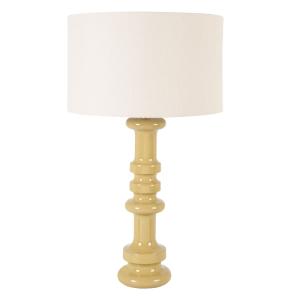 Lampe en céramique marron et abat-jour en polyester recyclé…