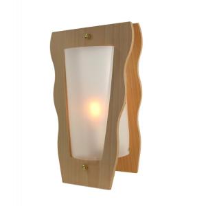 Lampe en hêtre naturel opale H.34cm