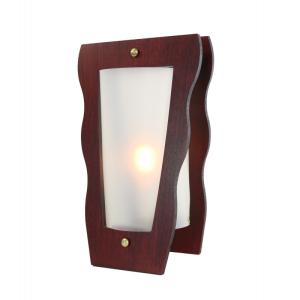 Lampe en hêtre teinté palissandre opale H.34cm