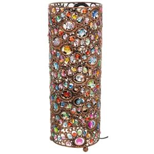 Lampe en métal avec verre acrylique coloré