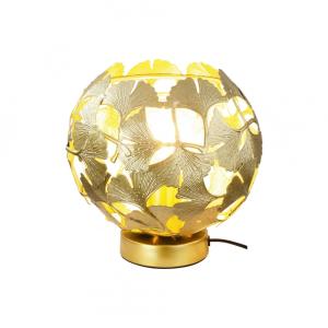 Lampe en métal feuilles de ginko biloba