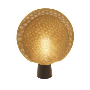 Lampe en métal noir et maille polymère dorée H39,5 cm