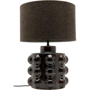 Lampe en porcelaine et polyamide-nylon marron