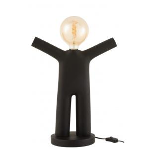 Lampe en résine noire H44,5cm