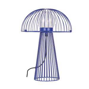 Lampe filaire extérieur champignon en métal bleu