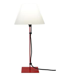 Lampe filaire métal rouge H.22cm