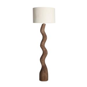 Lampe haute en bois de mangue marron  en 50x50x168 cm