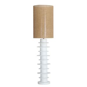 Lampe haute en céramique blanc mate en 34x34x135 cm