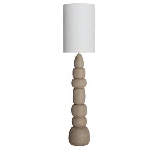 Lampe haute en résine beige  en 34x34x149 cm
