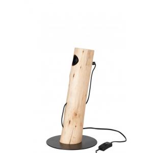 Lampe inclinée en bois naturel 23x21x36 cm