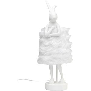 Lampe lapin en polyester et résine blanche H68