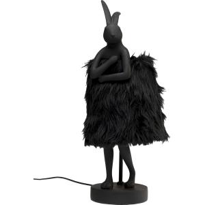 Lampe lapin en polyester et résine noire H50