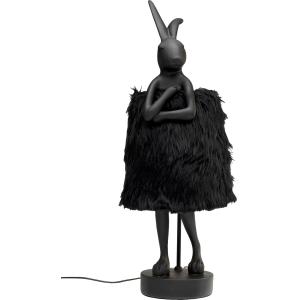 Lampe lapin en polyester et résine noire H68