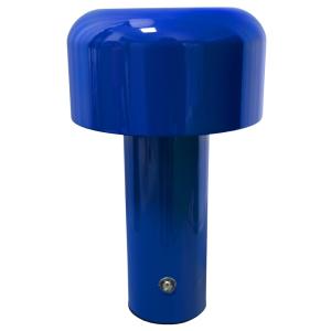 Lampe led à poser en metal bleu