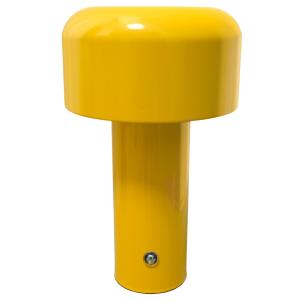Lampe led à poser en metal jaune