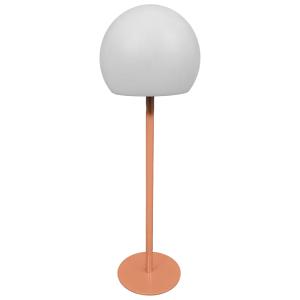 Lampe led à poser en plastique blanc et pied en metal terra…