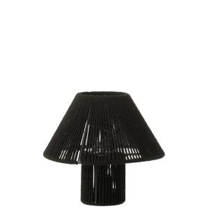 Lampe led en coton noir 21.2x21.2x18.7 cm