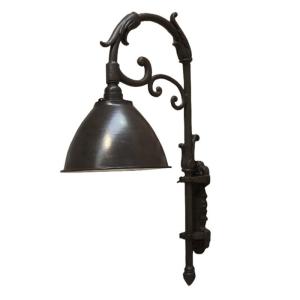 Lampe lumière extérieur jardin retro mural métal fonte marr…