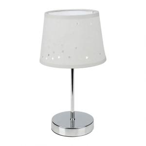 Lampe métal abat-jour ajouré étoile gris