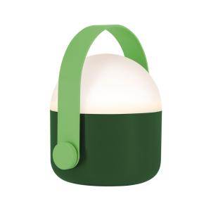 Lampe nomade métal vert H15cm